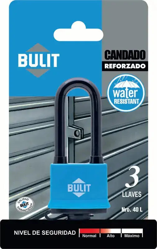 Candado Bulit Doble Traba Resistente al Agua - Aro Largo 40 Bulit
