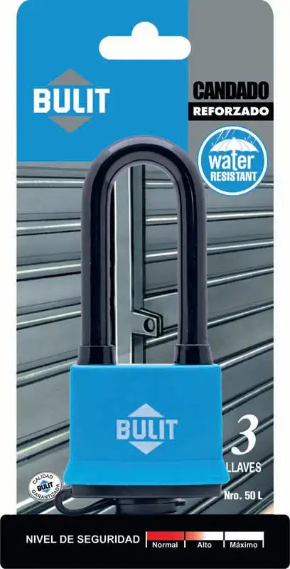 Candado Bulit Doble Traba Resistente al Agua - Aro Largo 50 Bulit