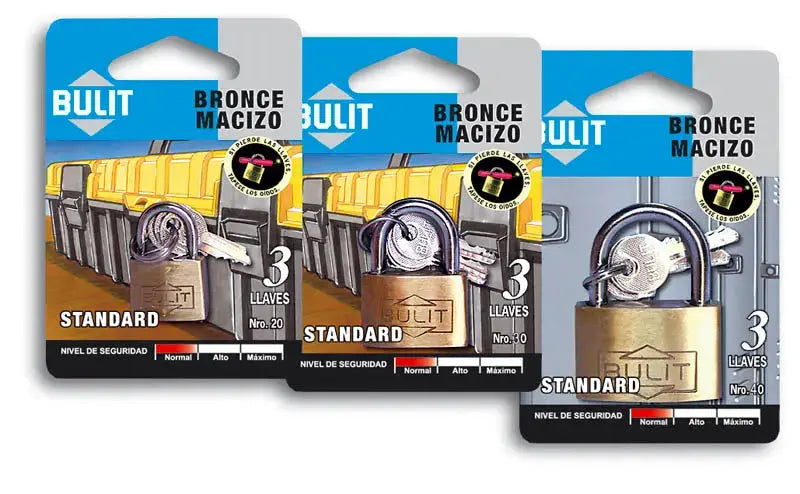 Candado Bulit de Bronce Macizo Standard 40mm Bulit