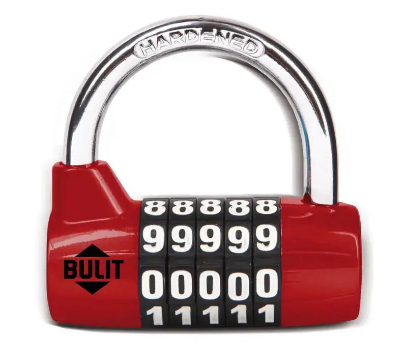 Candado de Aleación Bulit 10.000 Combinaciones 65mm Rojo - CRAFTERS