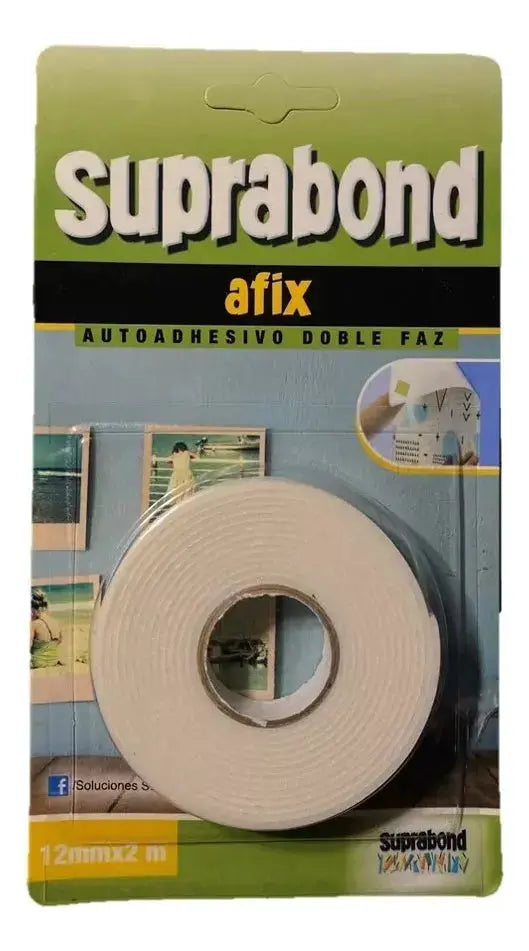 Cinta Suprabond Autoadhesiva Doble Faz en Rollo - 2 Metros Suprabond