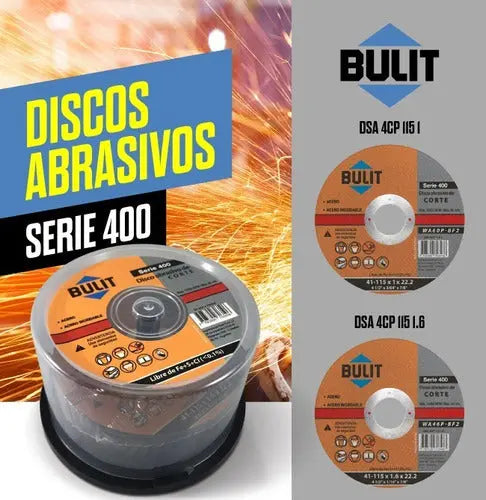 Disco abrasivo de corte BULIT serie 400 180 mm x 1,6 mm x 22,2 mm Bulit