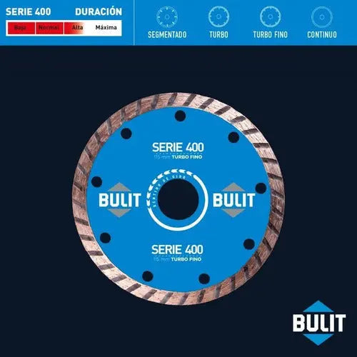 Disco diamantado BULIT serie 400 - turbo 180 mm