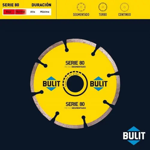 Disco diamantado BULIT serie 400 - turbo 180 mm
