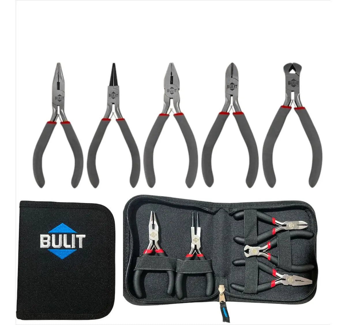 Set Pinzas Precisión BULIT Serie 600 5 Unidades 4 1/2 Pulgadas Bulit