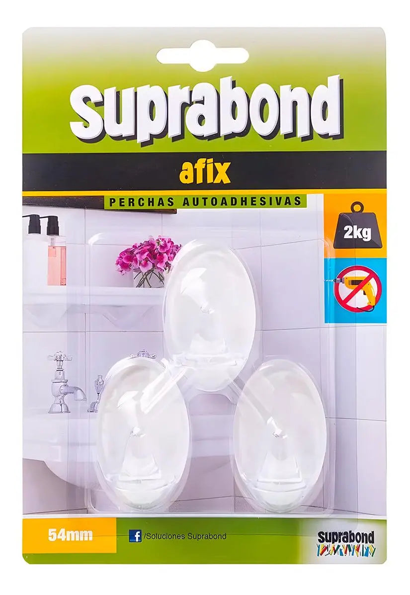 Percha Suprabond Autoadhesiva Afix Para 2kg Suprabond