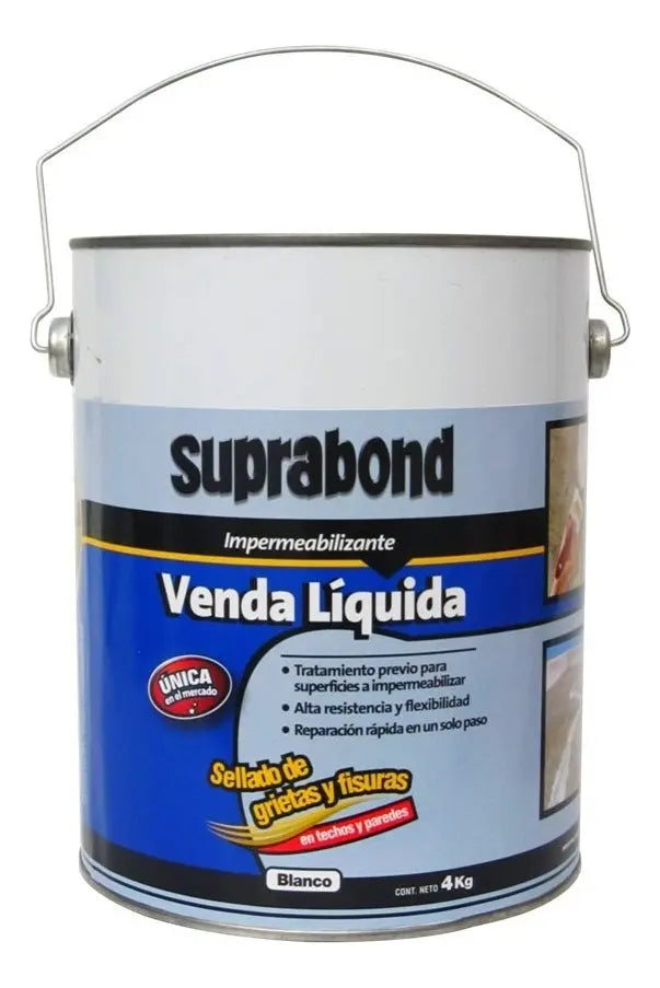 Venda Líquida Suprabond Impermeabilizante Blanca 4kg Suprabond