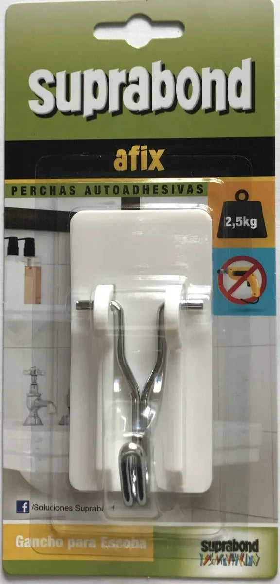 Gancho Autoadhesivo Suprabond Plástico para Escobas - 2.5kg Suprabond