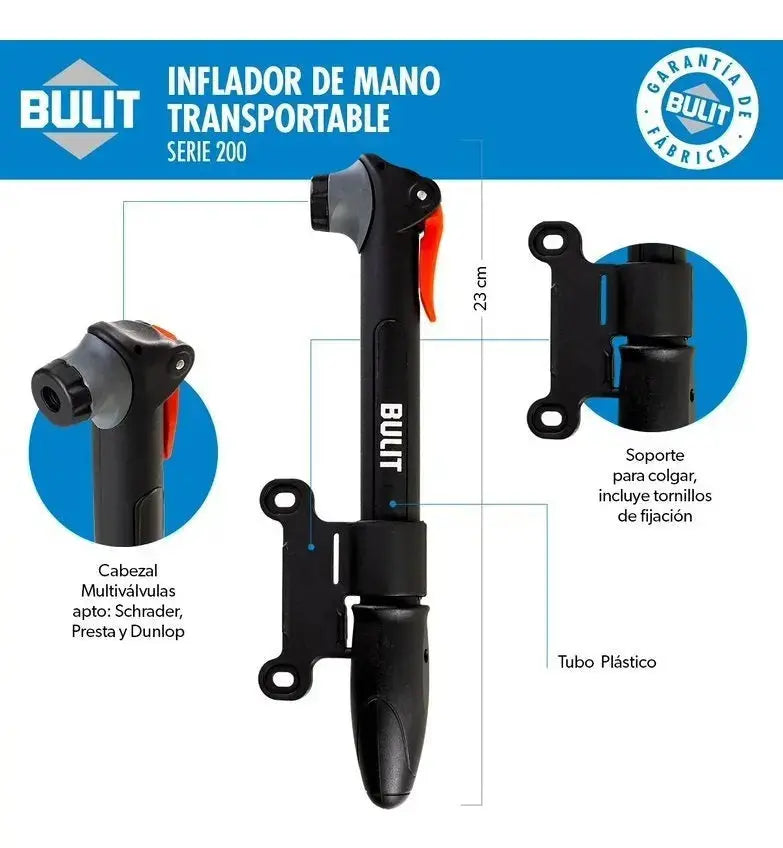 Inflador de Mano BULIT Serie 200 - Transportable Bulit
