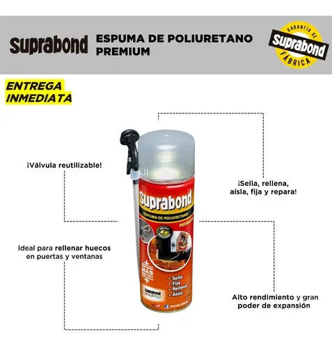 Espuma de Poliuretano Suprabond Premium - 500ml.