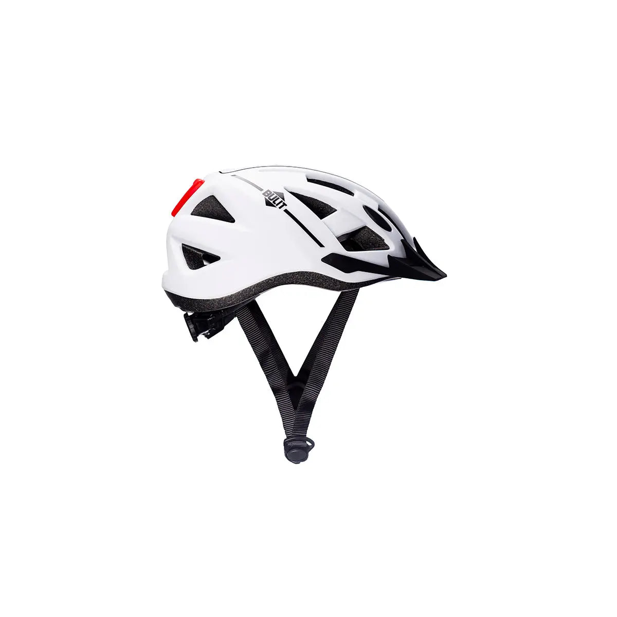 Casco Bicicleta BULIT Ultra Liviano con Luz Led - Blanco Talle L Bulit