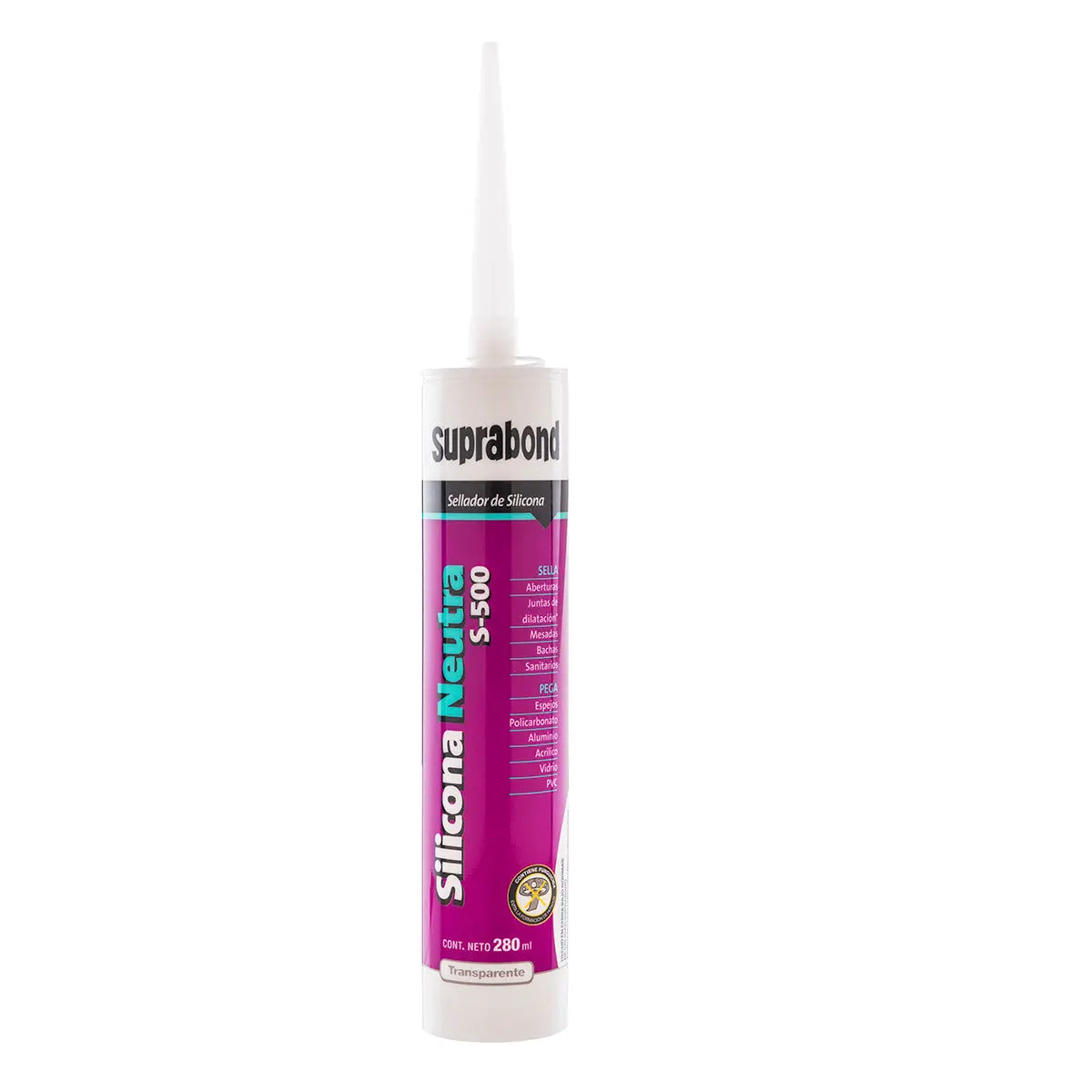Sellador de Silicona Suprabond Neutra S - 500 - Transparente 280ml Suprabond
