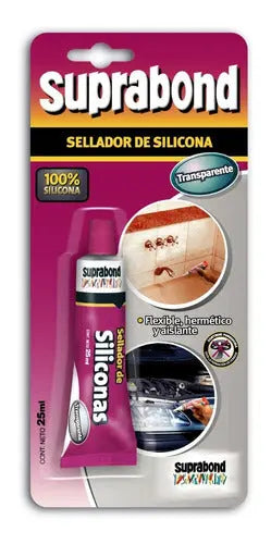 Sellador de Silicona Suprabond Glufix - Transparente 25ml