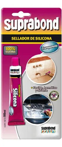 Sellador de Silicona Suprabond Glufix - Transparente 50ml