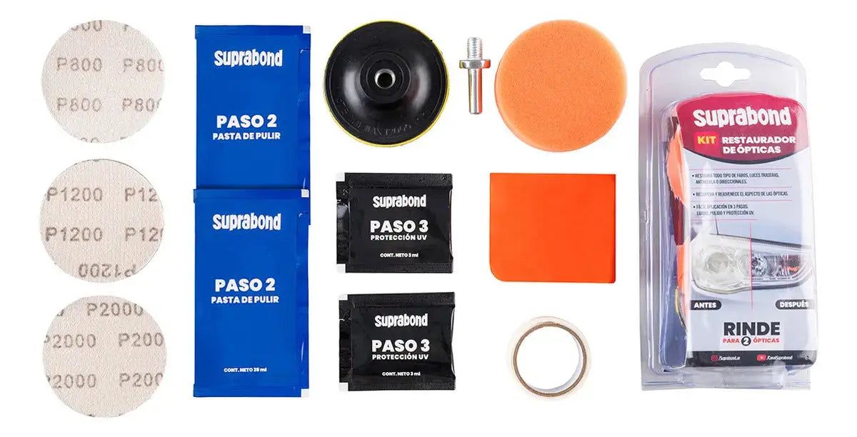 Kit Restaurador de Ópticas Suprabond - Pulido de Faros Suprabond