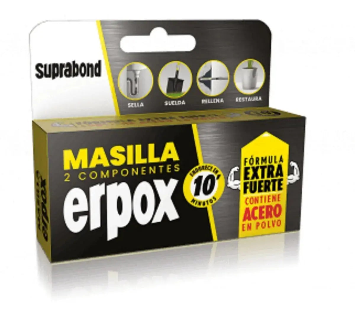 Masilla Suprabond Erpox Acero 100g - Soldadura en 10 Minutos Suprabond