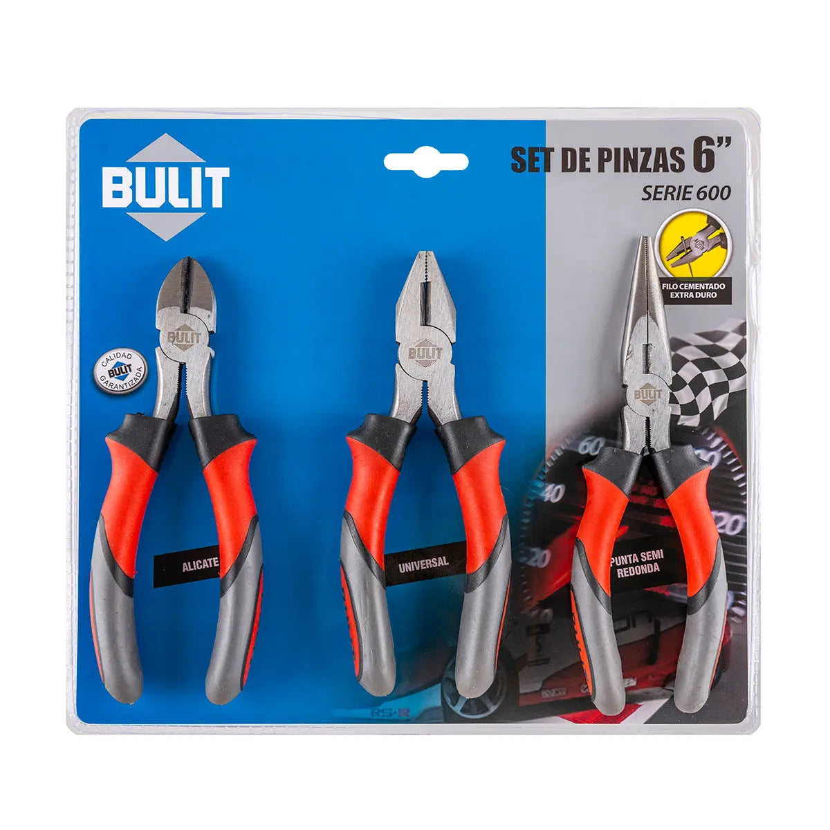 Set de pinzas BULIT profesionales serie 600 - 3 unidades Bulit