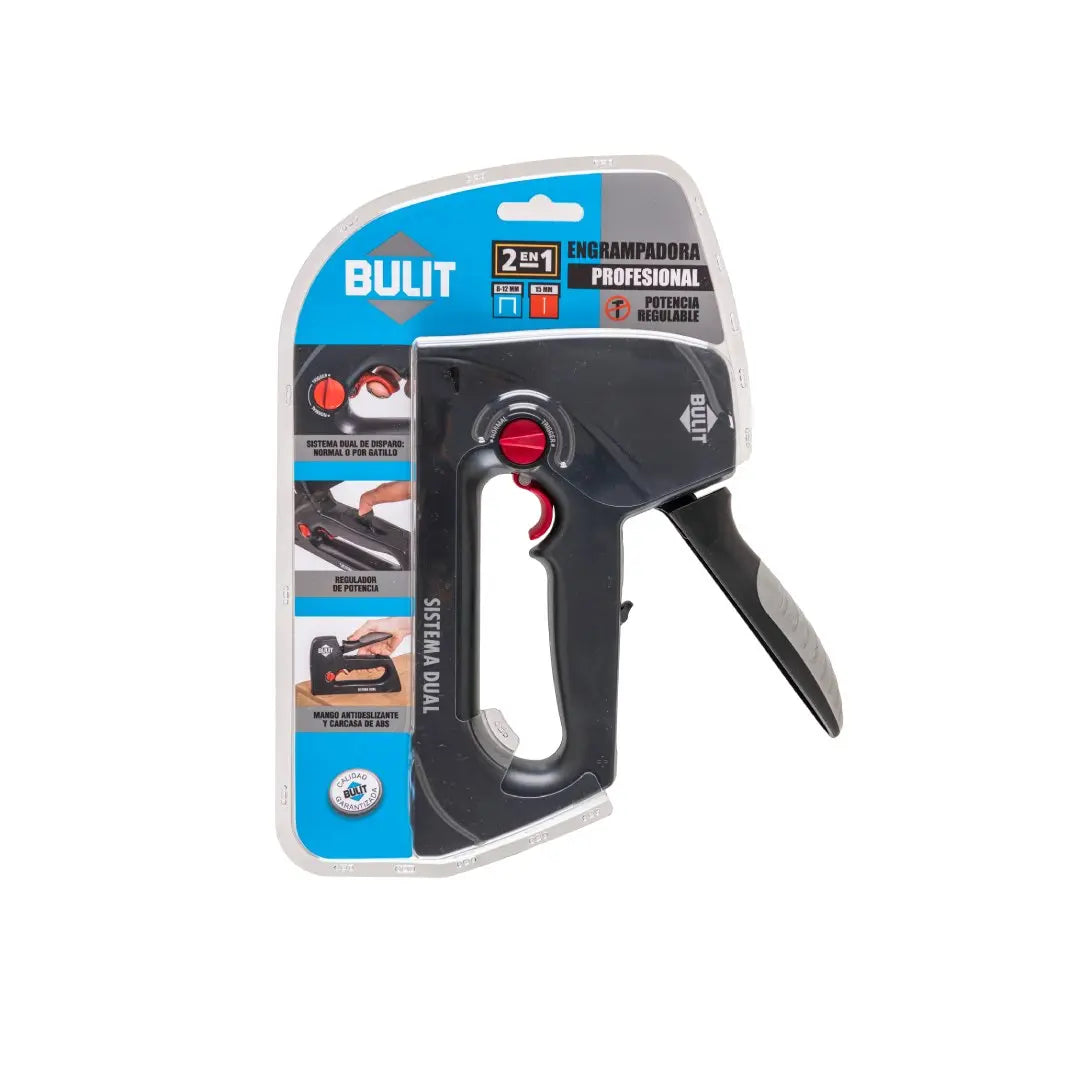 Engrampadora Profesional BULIT Potencia Regulable Sistema Dual - Carcasa de ABS Bulit