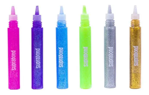 Adhesivo Suprabond Glitter - 6 Unidades de 10gr