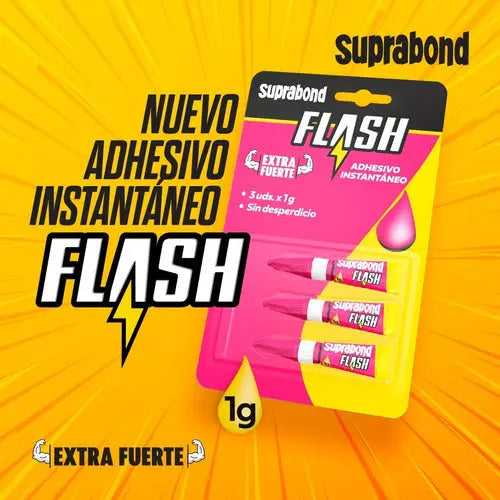 Adhesivo Suprabond Instantáneo Flash - 1g X 3 Unidades Blíster