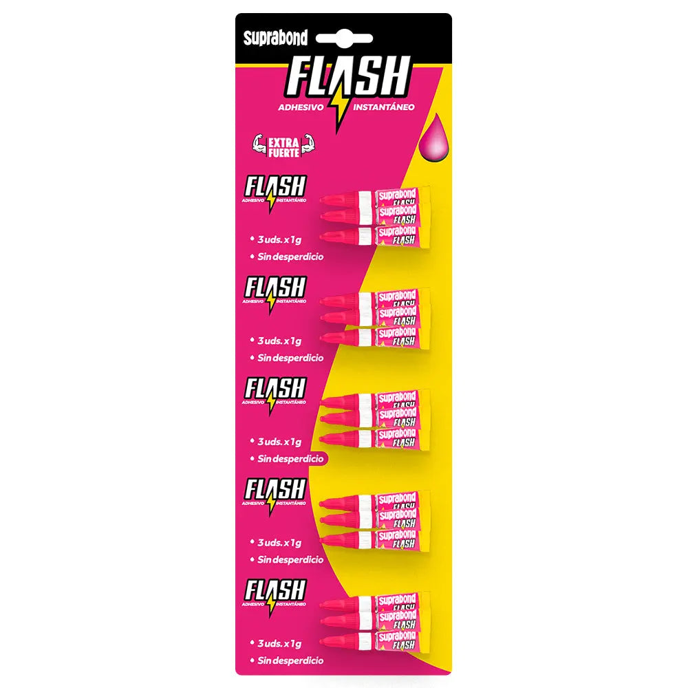 Adhesivo Instantáneo Suprabond Flash - 1g X 3 Unidades