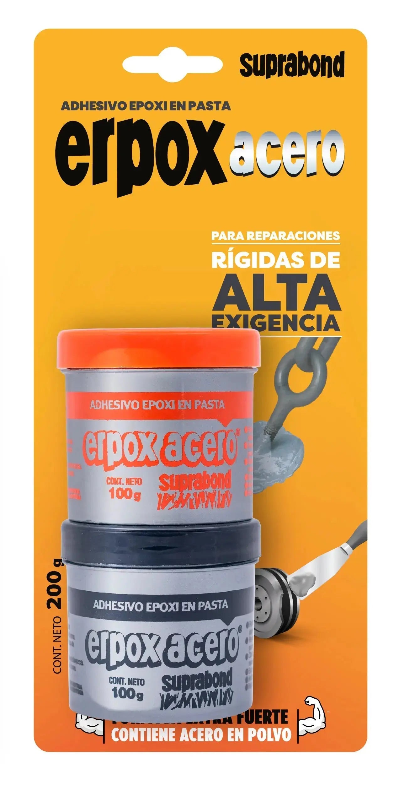 Adhesivo Epoxi Suprabond Erpox Acero Máxima Soldadura S/c Suprabond