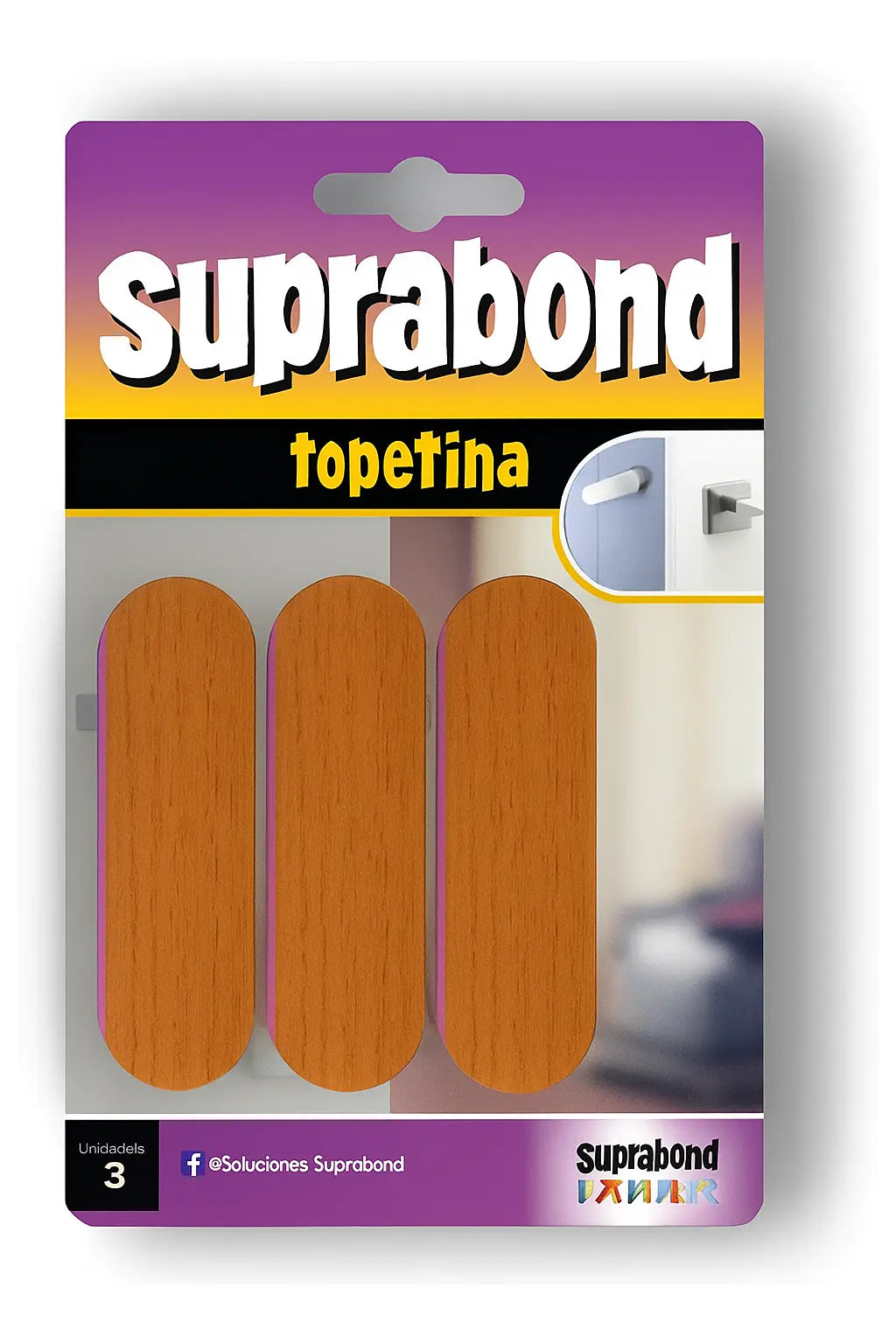 Topetina Suprabond de Goma Rectangular Simil Madera Suprabond