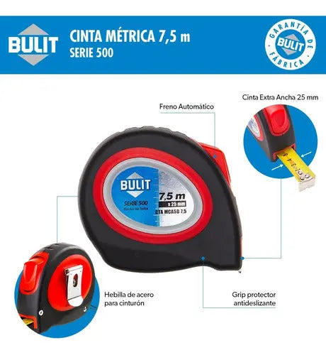 Cinta métrica BULIT serie 500 - 7.5 m Bulit