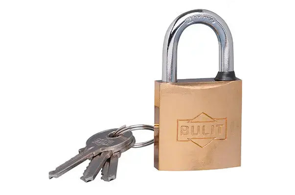 Candado Bulit Bronce Macizo - Reforzado - Doble Traba - 30mm Bulit