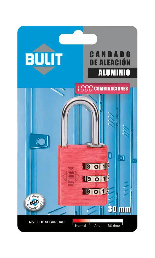 Candado Bulit de Aleación Aluminio de Combinación 30mm Bulit