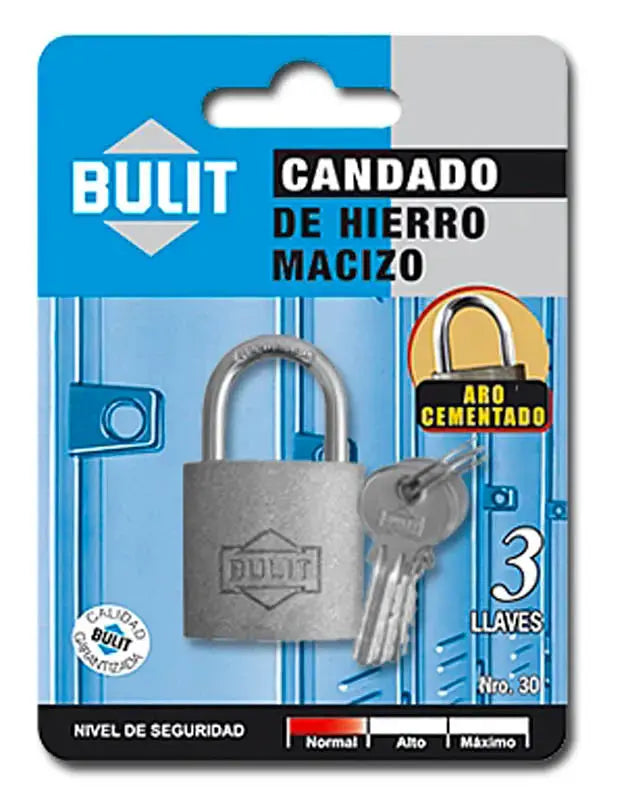Candado Bulit de Hierro Macizo Bulit N° 30 Bulit
