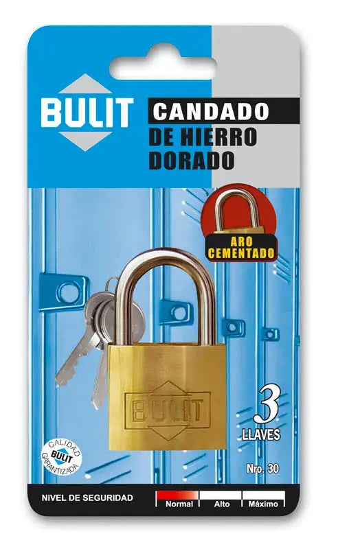 Candado de Hierro Dorado Bulit N° 30 Bulit
