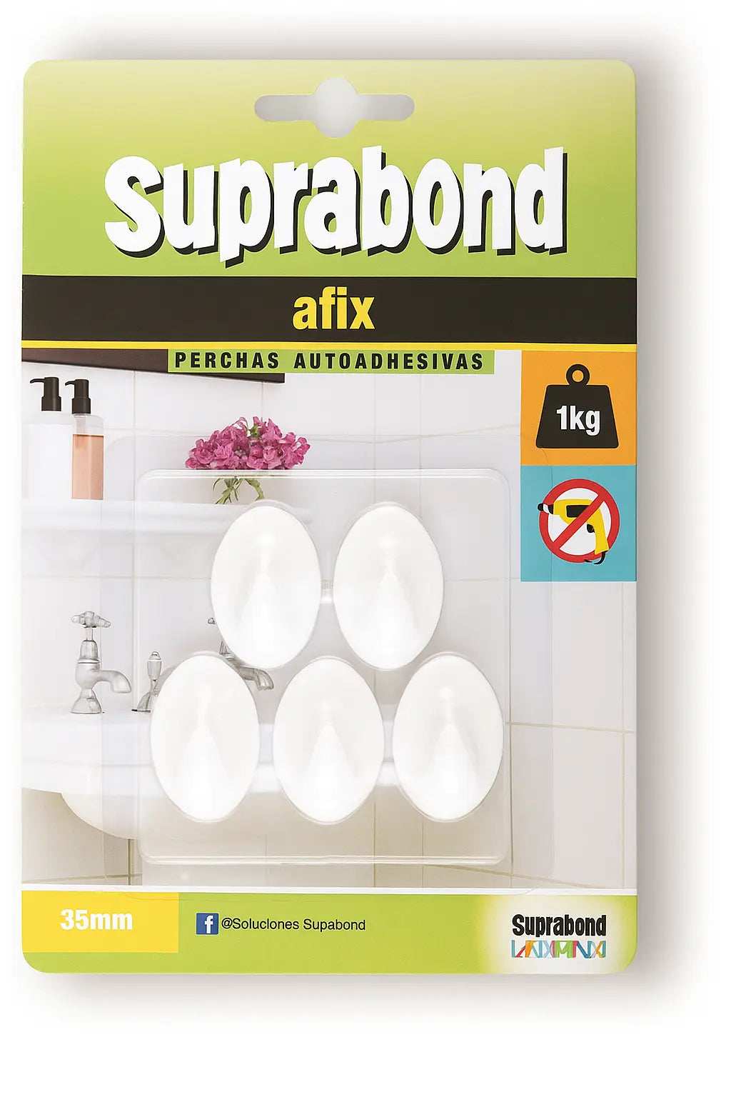 Perchas Autoadhesivas Suprabond Máxima Adherencia - 1kg Suprabond