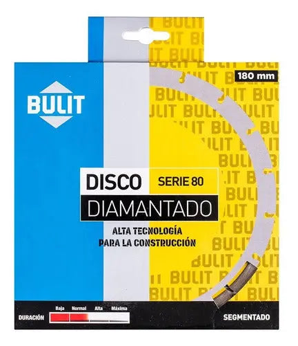 Disco diamantado BULIT serie 80 - segmentado180 mm