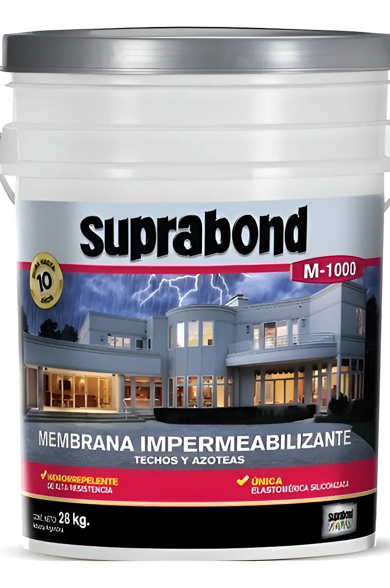 Mebrana Líquida Techos Pintura Impermeabilizante Blanca 28kg Suprabond