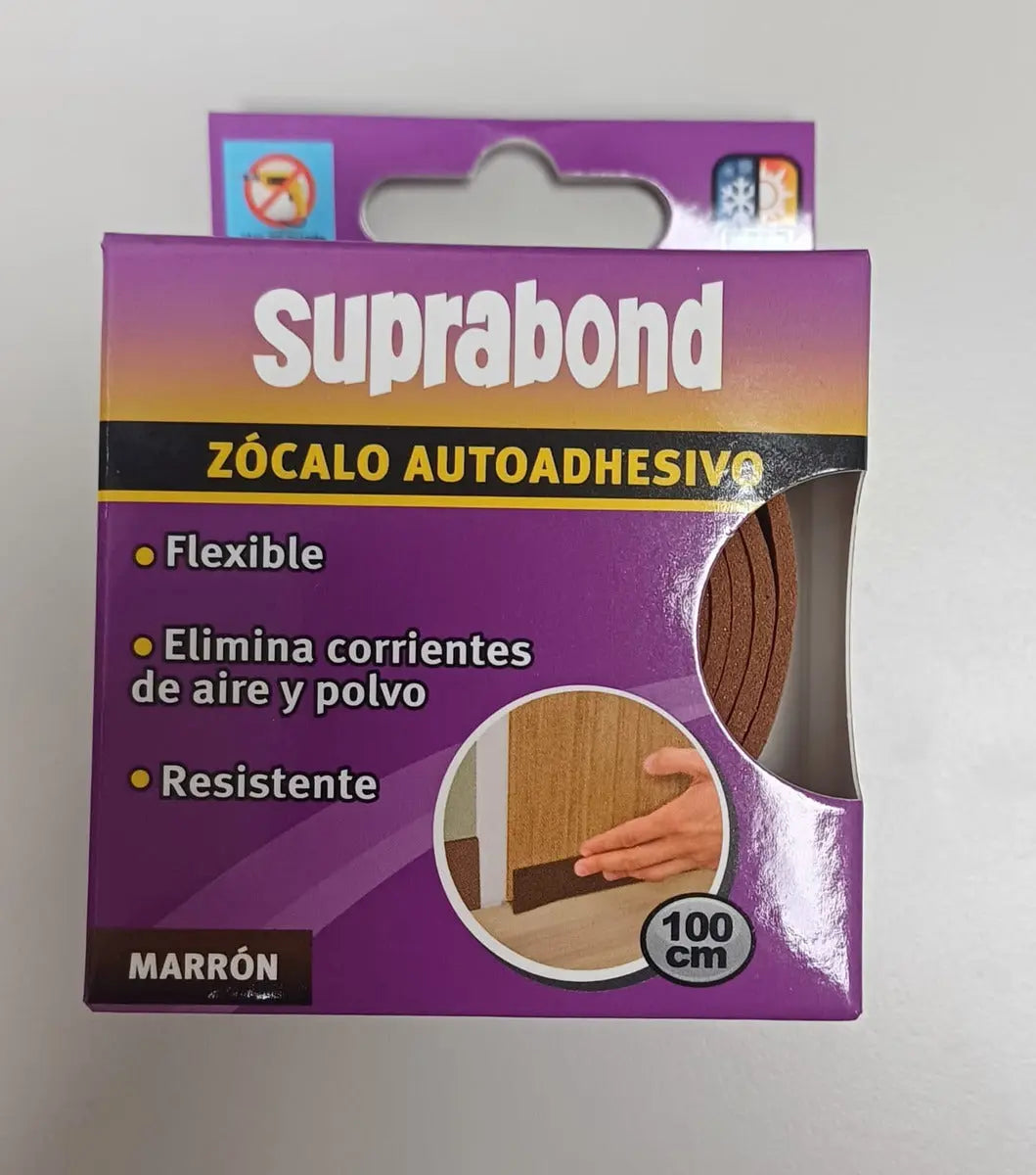 Zócalo Autoadhesivo Suprabond Marrón Símil Madera - Puertas Suprabond