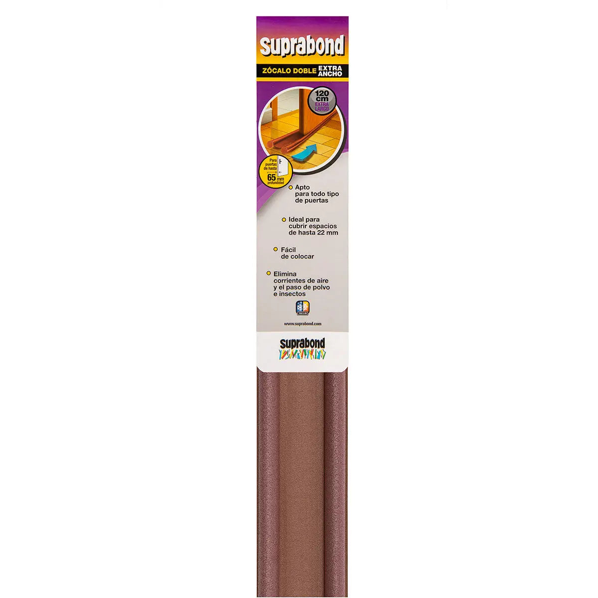 Zócalo Burlete Suprabond Doble Extra Ancho 120cm - Marrón Suprabond