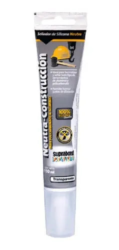 Sellador de Silicona Suprabond Construcción Neutra - Transparente 110ml Pomo