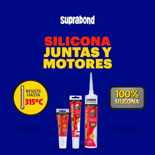 Sellador de Silicona Suprabond para Juntas y Motores - Rojo 280ml