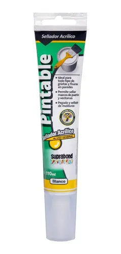 Sellador Suprabond Acrílico Pintable - Blanco 110ml Pomo