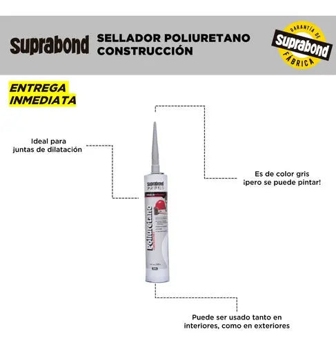 Sellador Suprabond de Poliuretano - Construcción Ii - Gris 310ml