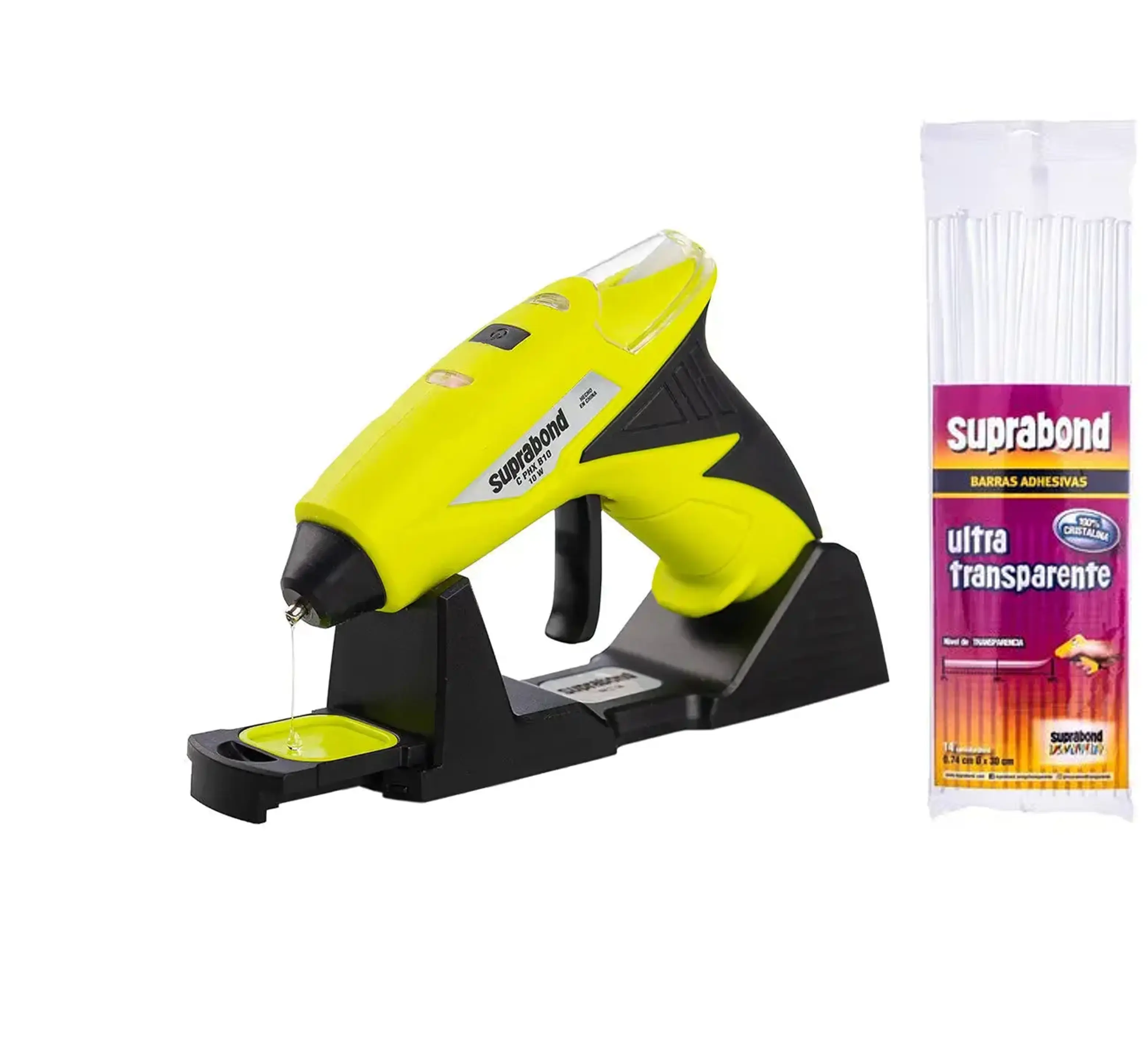 Pistola Encoladora Suprabond Inalámbrica 10w + Barras Ultra Transparentes Tienda Suprabond