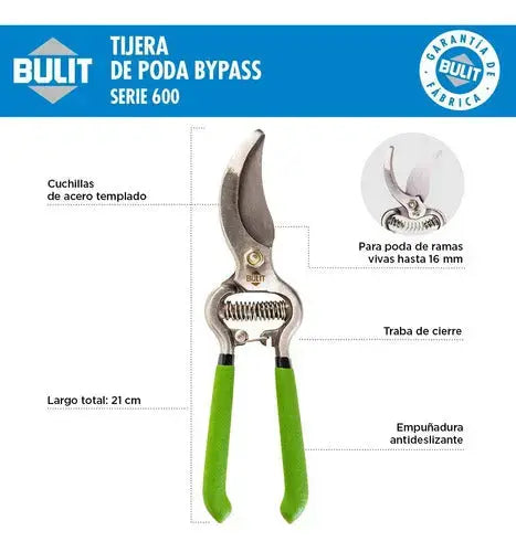 Tijera de poda BULIT Bypass serie 600 - 8"