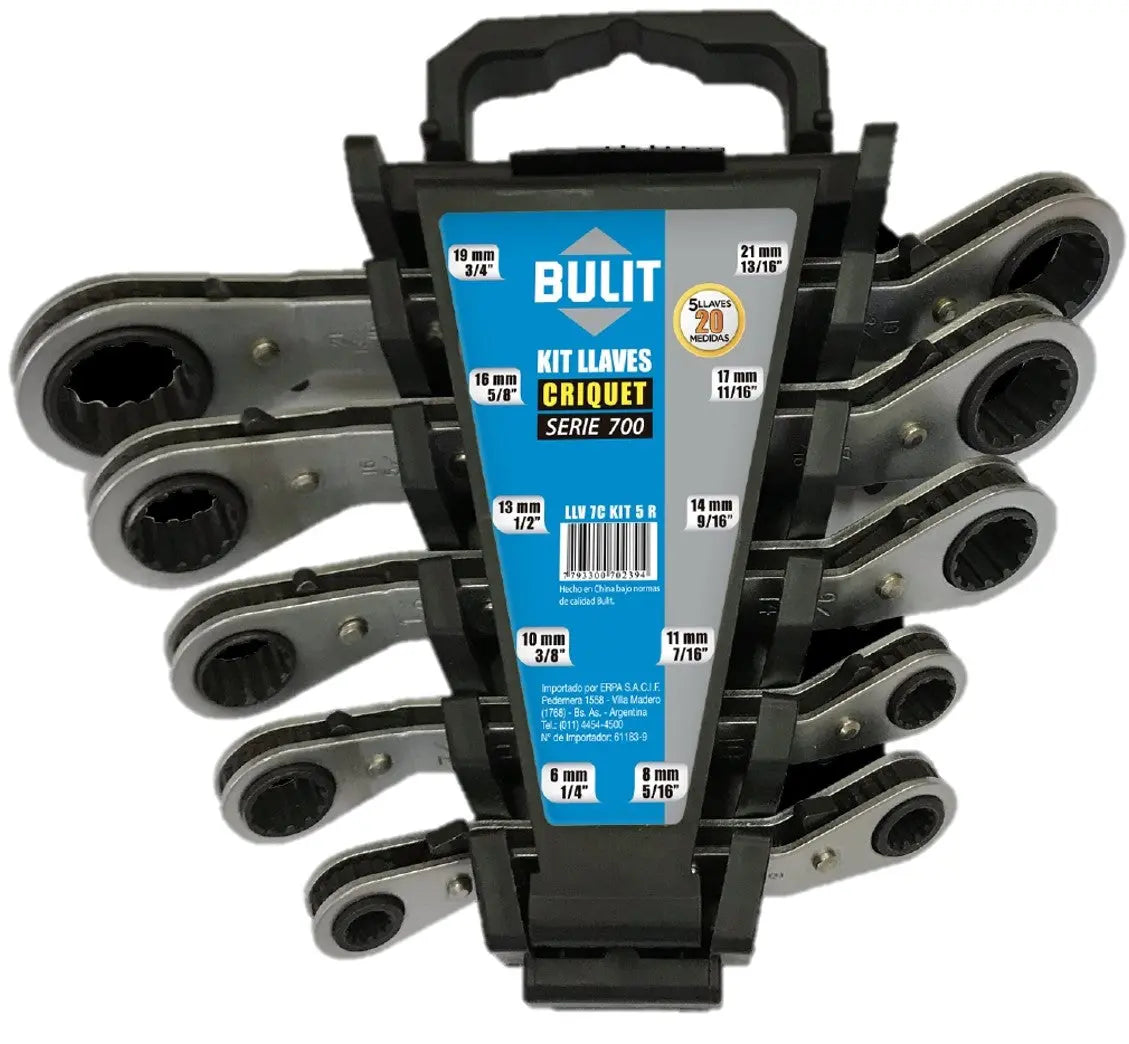 Kit de 5 llaves criquet BULIT - serie 700 Bulit