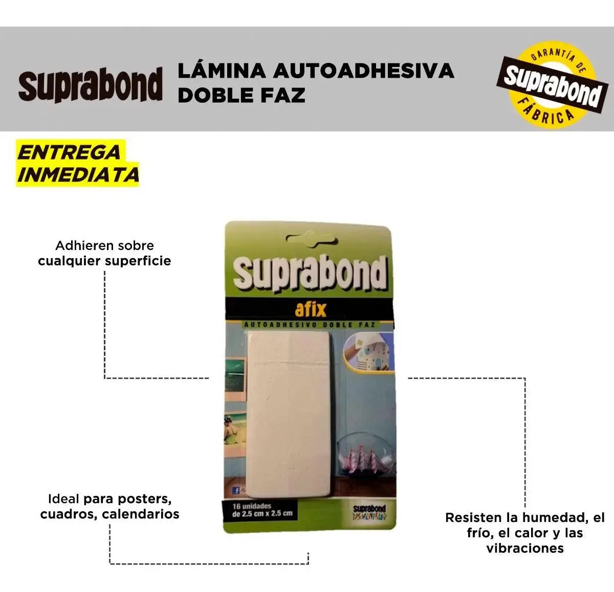 Lámina Autoadhesiva Suprabond Doble Faz - Remplaza Tornillo Suprabond