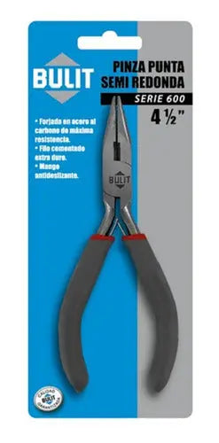 Pinza de Precisión BULIT de punta semi redonda serie 600 - 4 1/2"