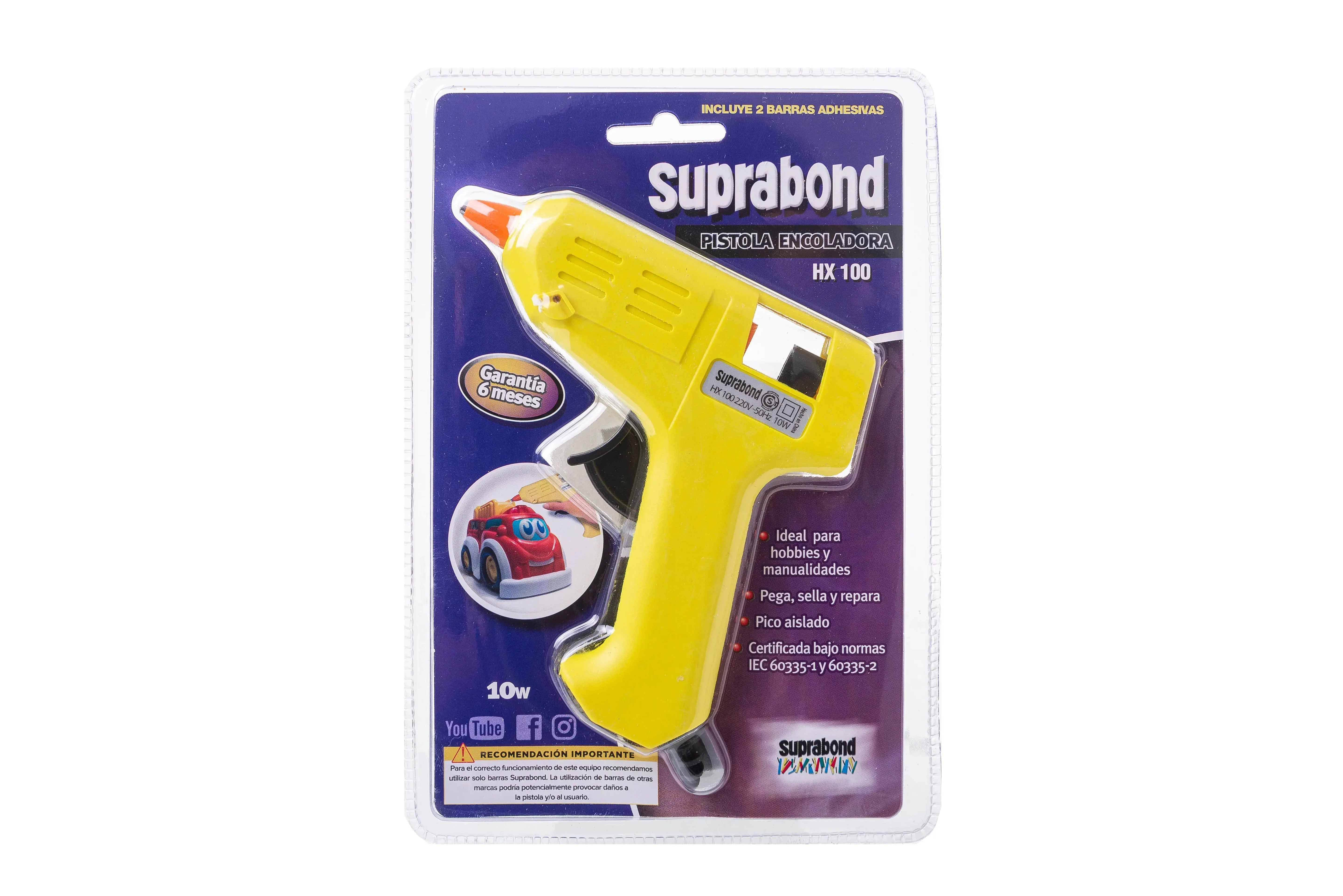 Pistola Encoladora Silicona CRAFTERS + 25 Barras + Garantía Suprabond