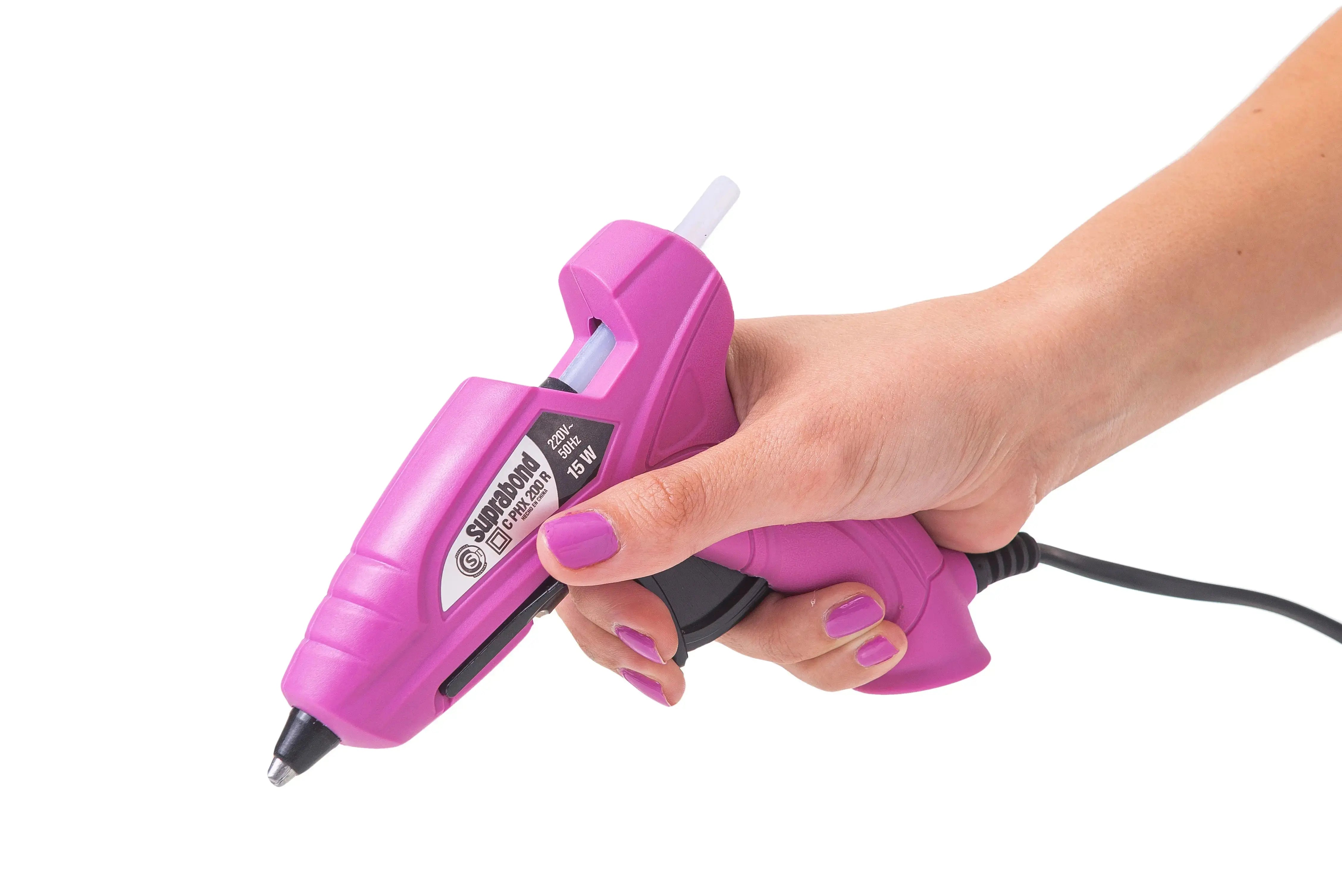 Pistola Encoladora Suprabond Hot Melt Modelo Hx 200 Rosa Suprabond