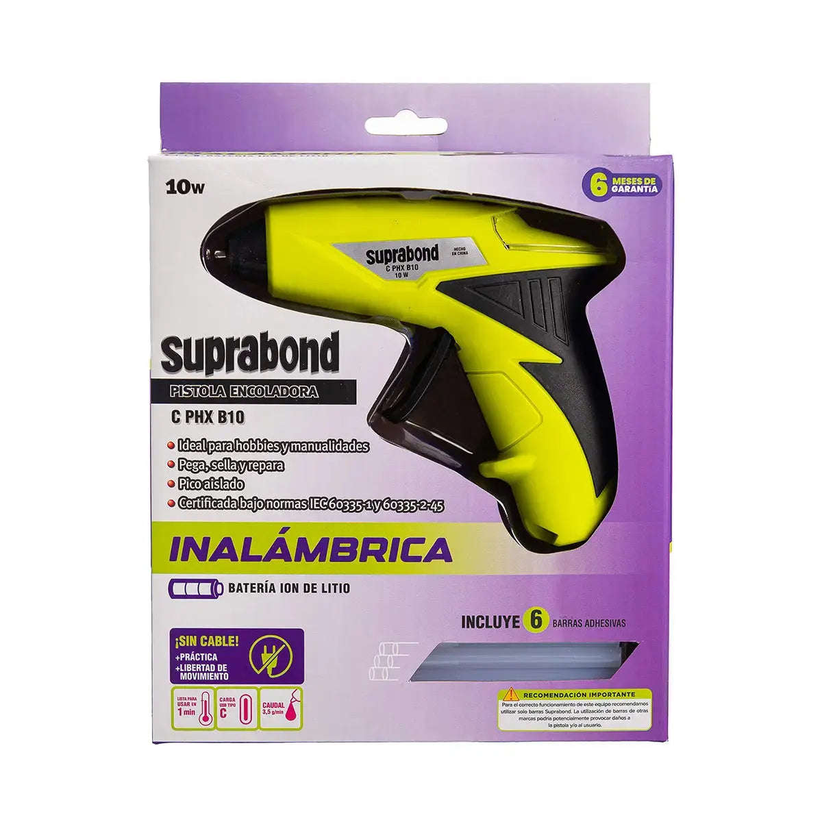 Pistola Encoladora Suprabond Inalámbrica 10w + Barras + Garantia Suprabond