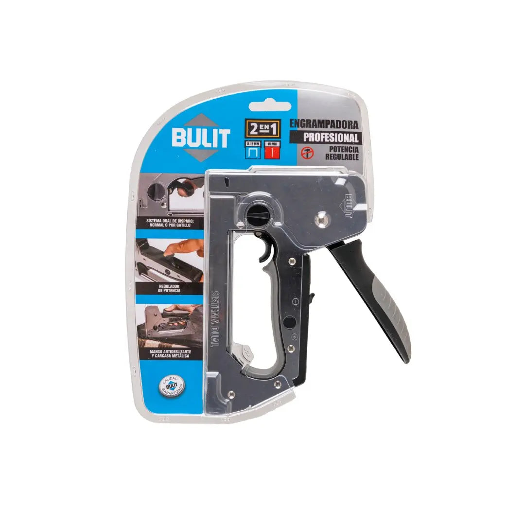 Engrampadora Profesional BULIT Potencia Regulable Sistema Dual - Carcasa metálica Bulit